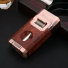 2024 Unique Cigar Lighter With V Cutter Cigar Holder Double Jet Flame Butane Refillable Torch Lighter Luxury Cigar Accessories 6