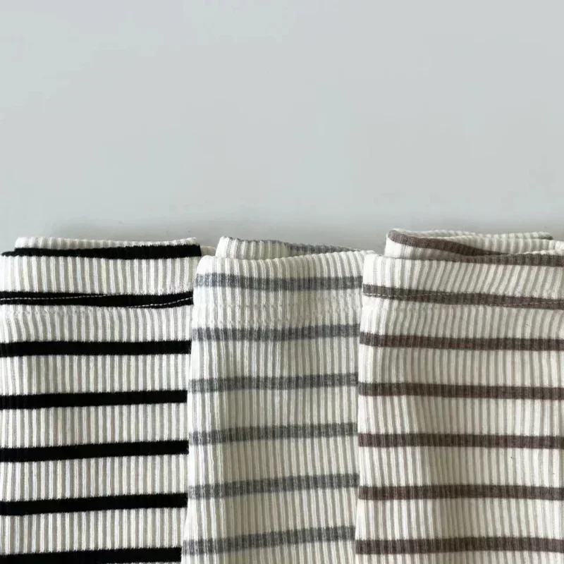 0-3T Baby Pant Girls All-match Striped Skinny Leggings Kids Cotton Elasticity Slim Pants Newborn Boy Stretch Trousers baby trousers,cotton pants,baby leggings