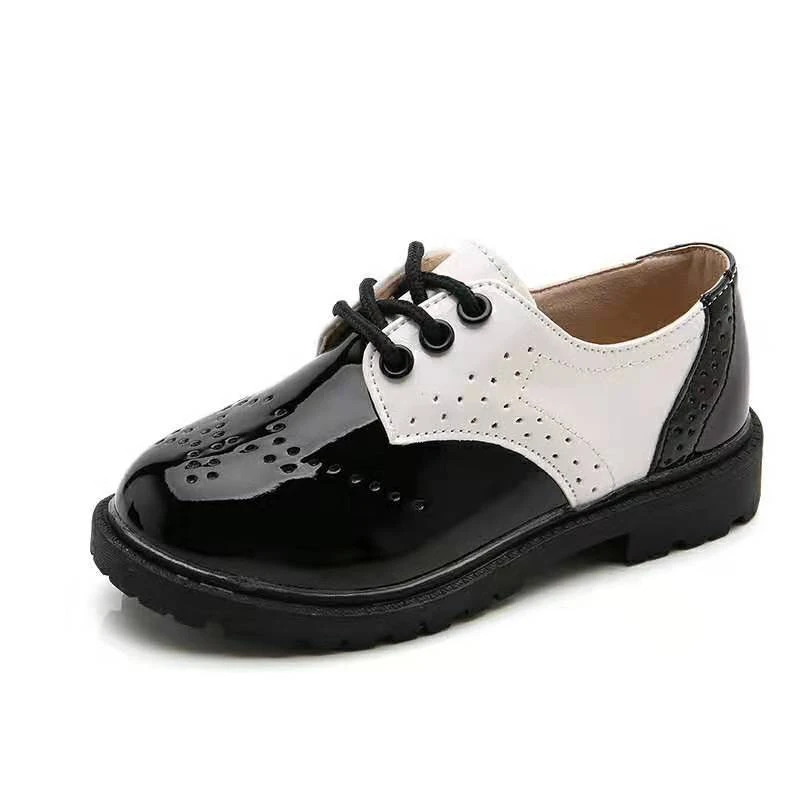 Zapatos formales para niño y niña, calzado de vestir de fiesta para bebé, zapatos informales de charol suave de cuero negro PU, zapatos de moda para primavera otoño| | - AliExpress