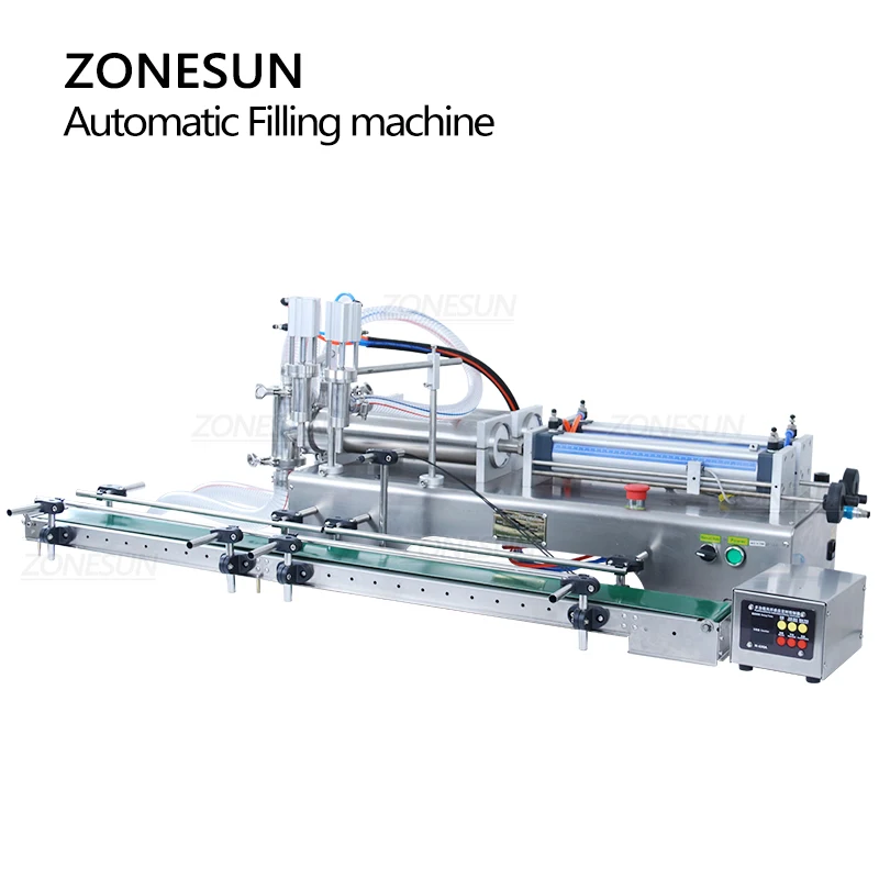 ZONESUN ZS-DTYT2L Automatic Pneumatic Filling Machine Liquid Cosmetic Body Shop Oil Water Bottle Filler Small Production Line