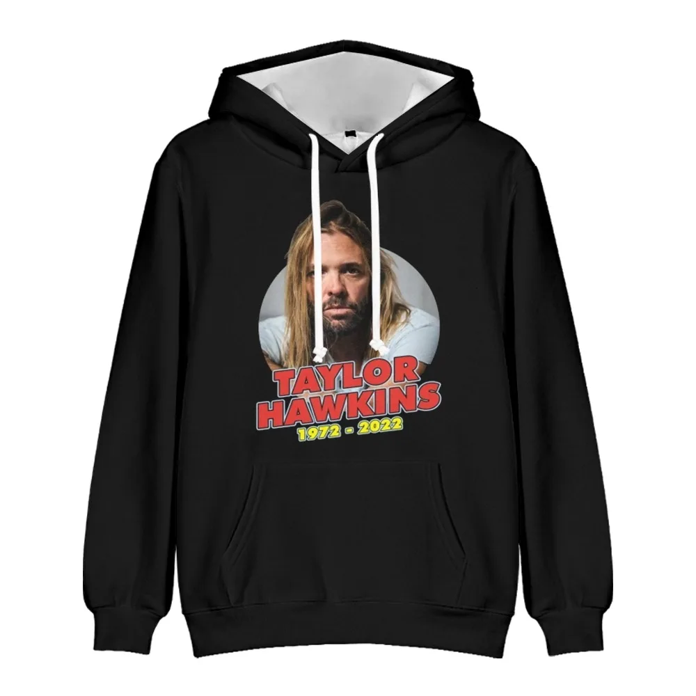 Rip Taylor Hawkins Hoodie Long Sleeve Sweatshirt Women Men's Hoodies Rest in Peace Black Hoodie Unisex Clothes