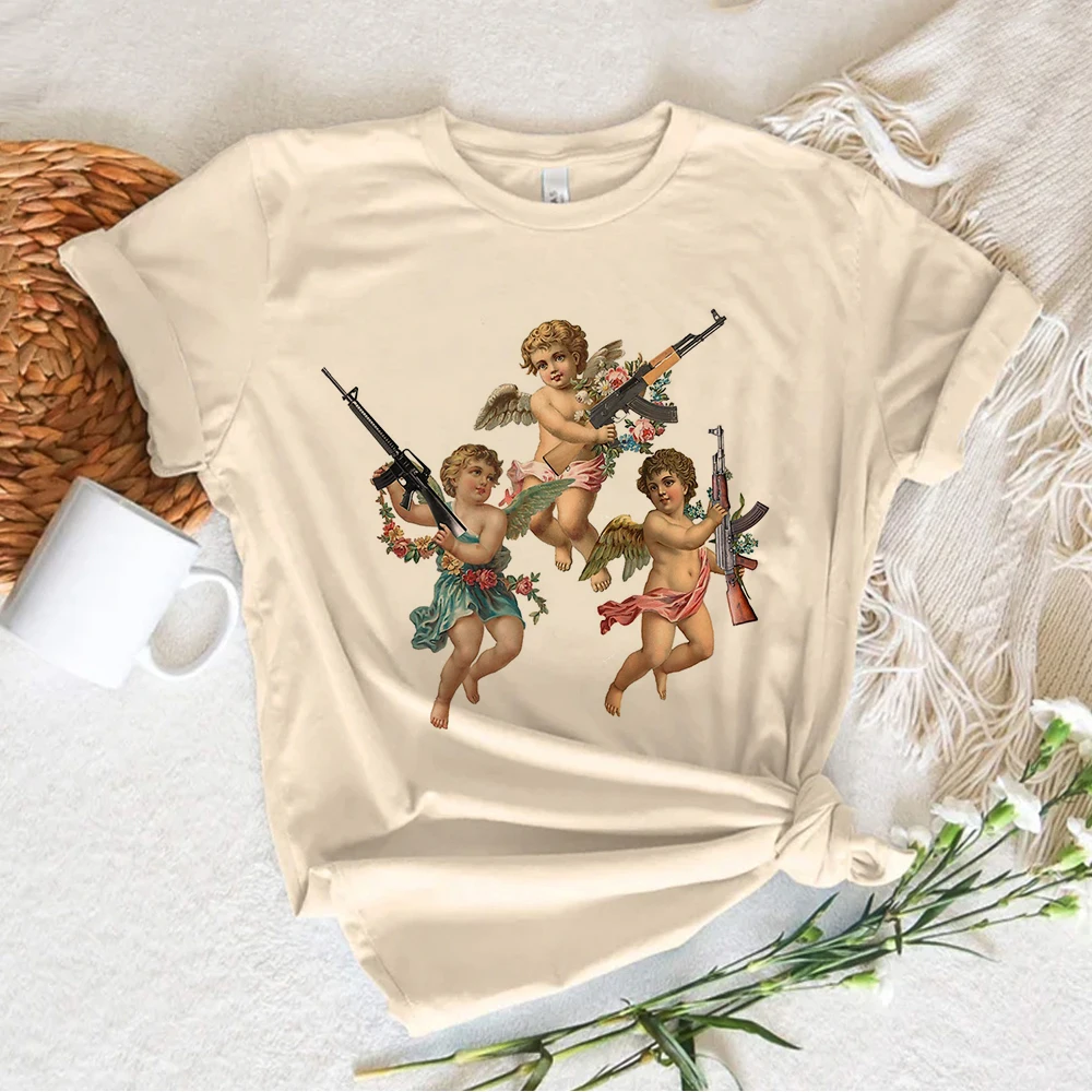 

Angle Funny top women comic harajuku Tee girl comic Japanese manga clothing