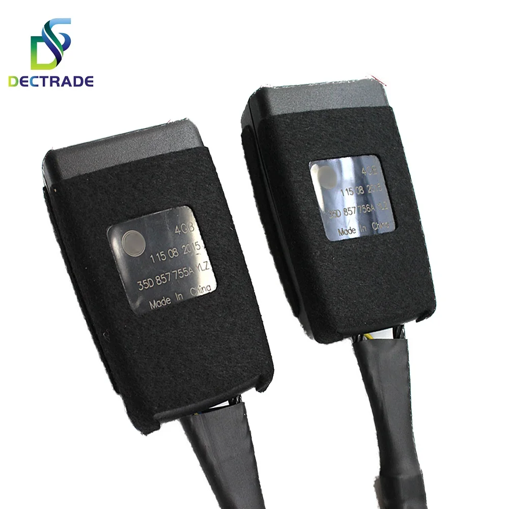 DECTRADE Seat Belt Buckle Extender Clip Socket w/ Warning Cable For VW Passat B7 CC 2009- 35D 857 755 /756 3AA 857 755 /756