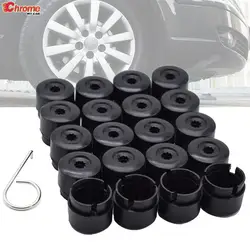 Set of 20 Car Wheel Nut Bolt Head Cover Caps - Universal Fit Auto Hub Screw Protectors