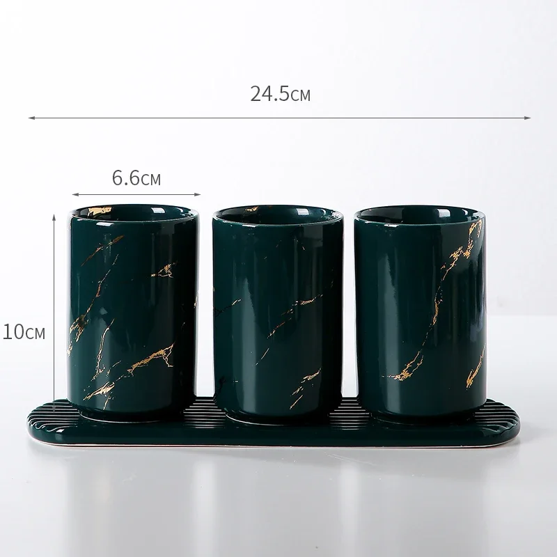 Keramik Zahnputzbecher Set Für Badezimmer Und Zahnbürsten_voghion.com