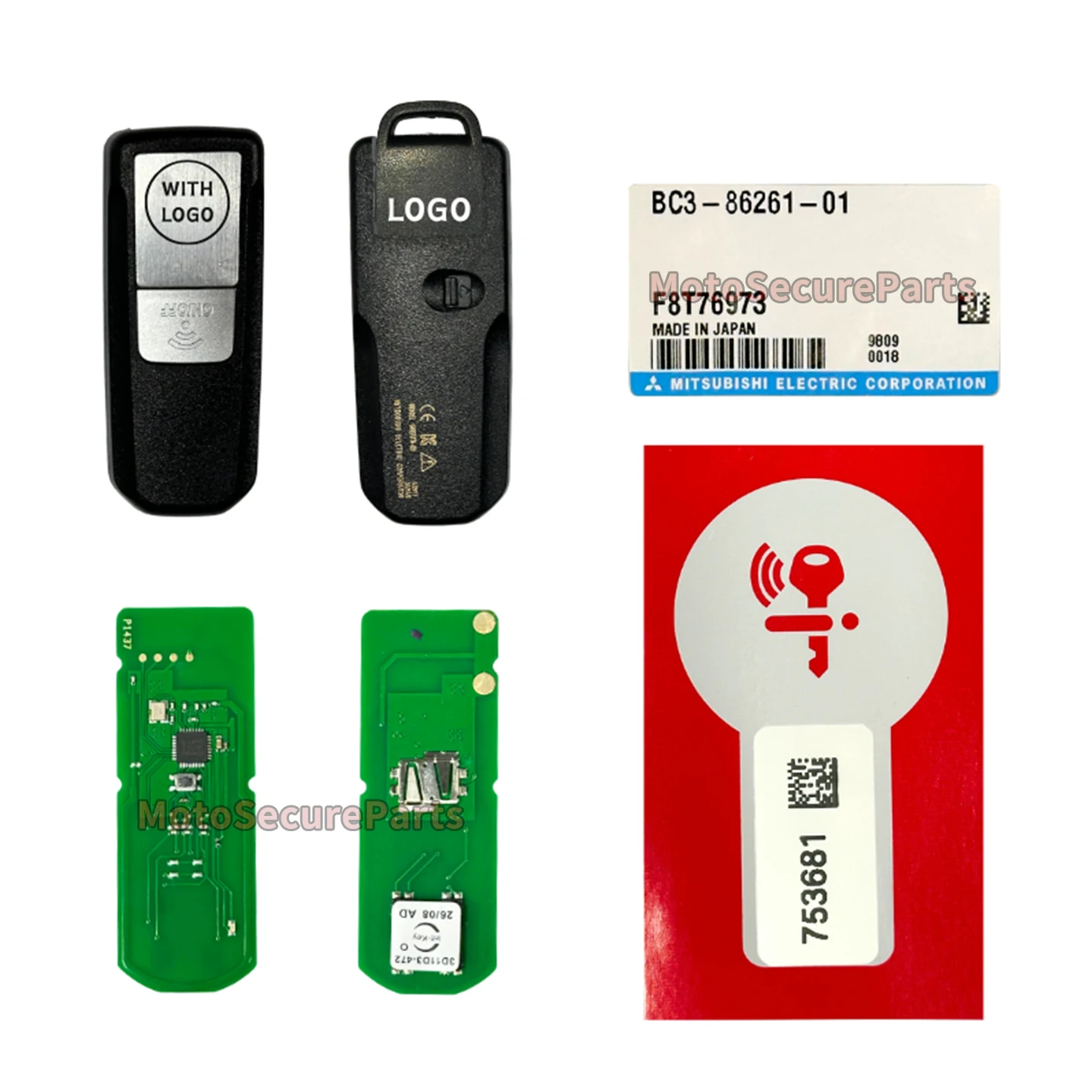 야마하 TMAX530 TMAX560 오토바이용 MY 1버튼 433MHZ ID49칩 모터키, 키리스 스마트 리모컨 블랭크 오토바이 자동차 키