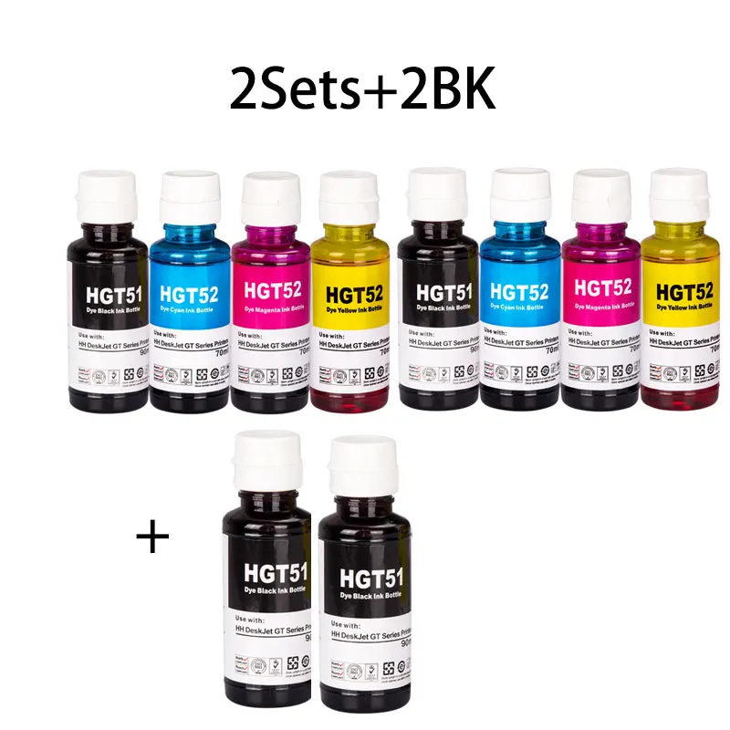 thumbnail image 1 of Recarga de tinta para impresoras HP Smart Tank 450 455 500 510 515 516 519 530 559 570 610 615 651 GT51, 1 of 5