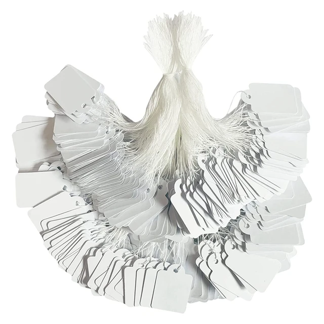 100 Pieces Price Tags With String Marking Strung Tags Blank Paper