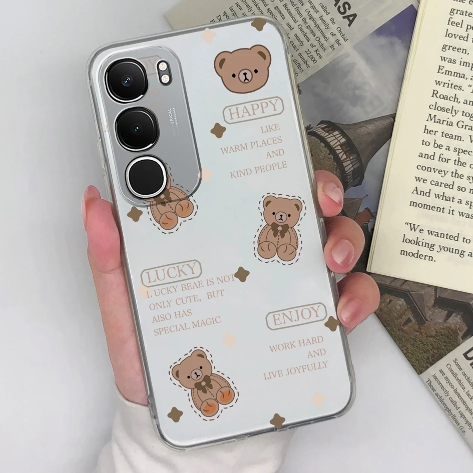 Floral Pattern Clear Silicone Anti-Slip Protective Ultra-Thin Phone Case