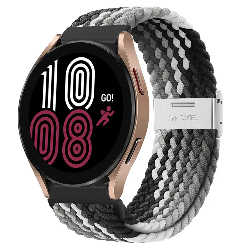 Braided Elastic Nylon Band - 20mm/22mm - Multi-Functional Smartwatch Bracelet