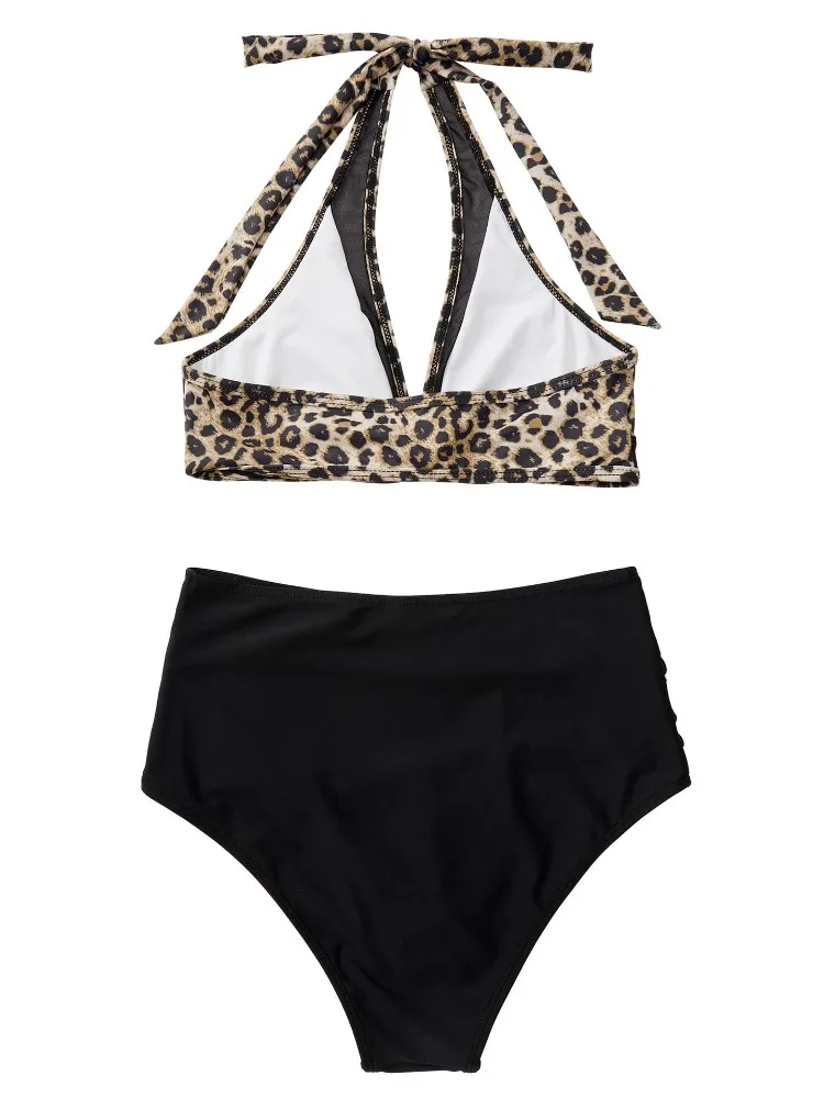 High Waist Bikini Set Women Tummy Control Swimwear