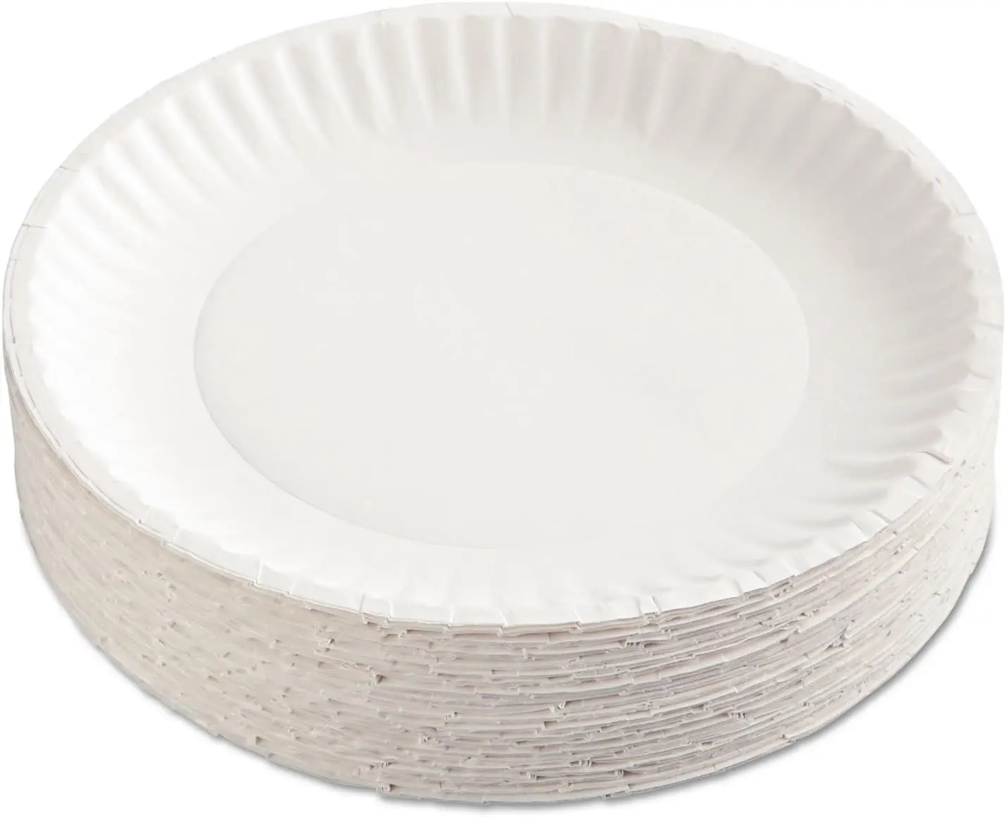 CP9GOEWH Gold Label Coated Paper Plates, 9-Inch dia, White, 100/Pack, 10 Packs/Carton