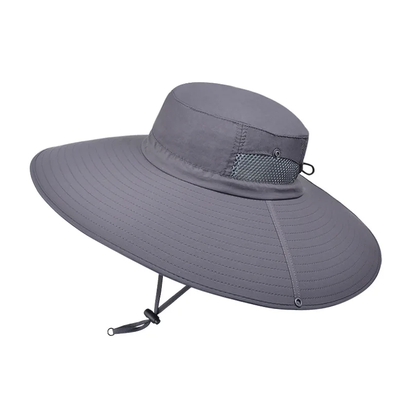 Summer Big Eaves Fisherman Hat Sunscreen Outdoor Hiking Fishing Breathable Hat Waterproof Quick Drying Breathable Umbrella Cap