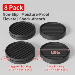 Versatile Anti - Slip Stackable Furniture Risers with Scratch Protection (092 M 8pcs)