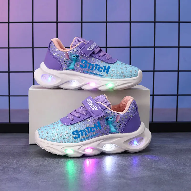 Baskets Lumineuses Enfant Stitch Disney - Chaussures LED