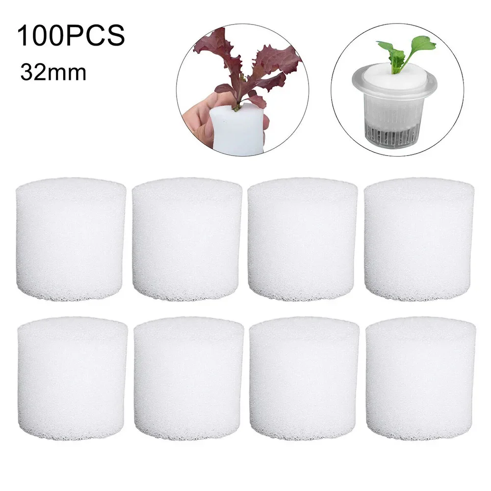 

100PCS White Hydroponic Sponge Garden Rooting Sponge Vegetable Soilless Planting Sponge Nursery Pots Sponge