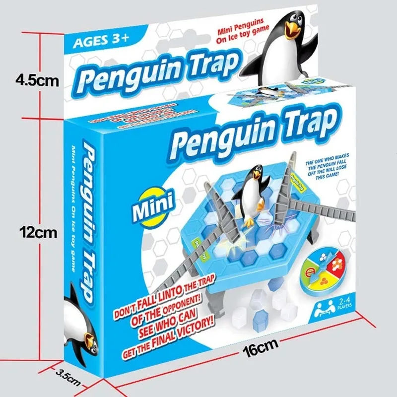 Penguin Icebreaker Beating Interactive Desk Table Game 1 Set Save Edc Learning Balance Ice Cubes Toys
