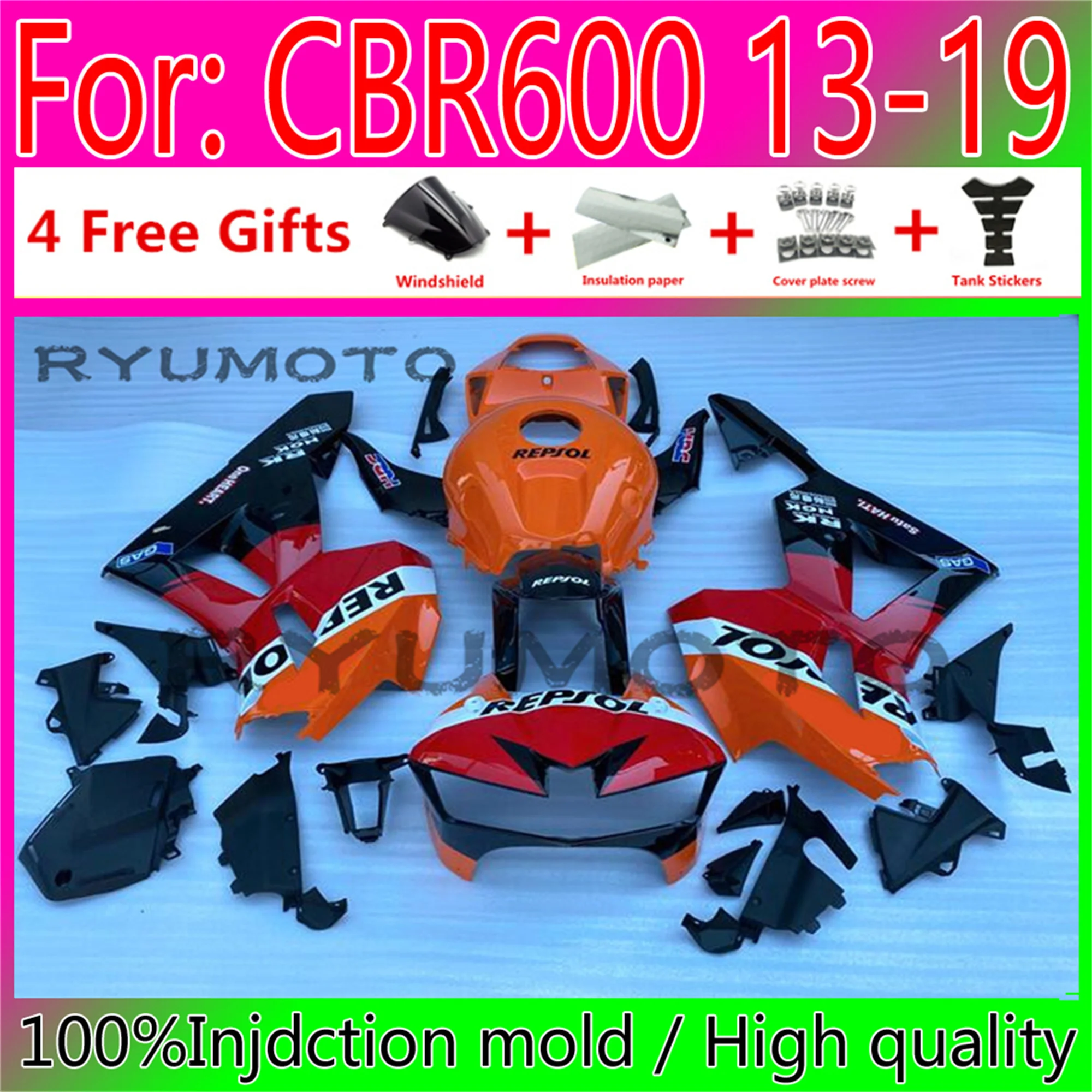 

New ABS Motorcycle fairing kit For HONDA CBR600RR F5 2013 2014 2015 2016 CBR600 13 14 15 16 17 18 bodywork fairings
