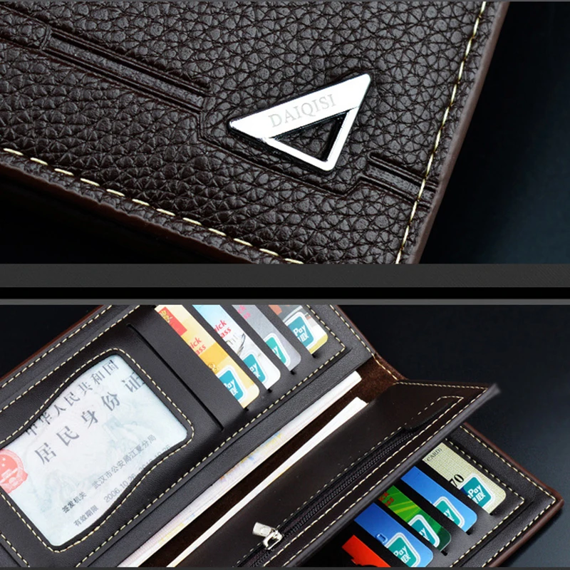 Men's Wallet Short Money Clip, Fashion Multi-card Lychee Pattern Horizontal  Splicing Leather Clip - Temu