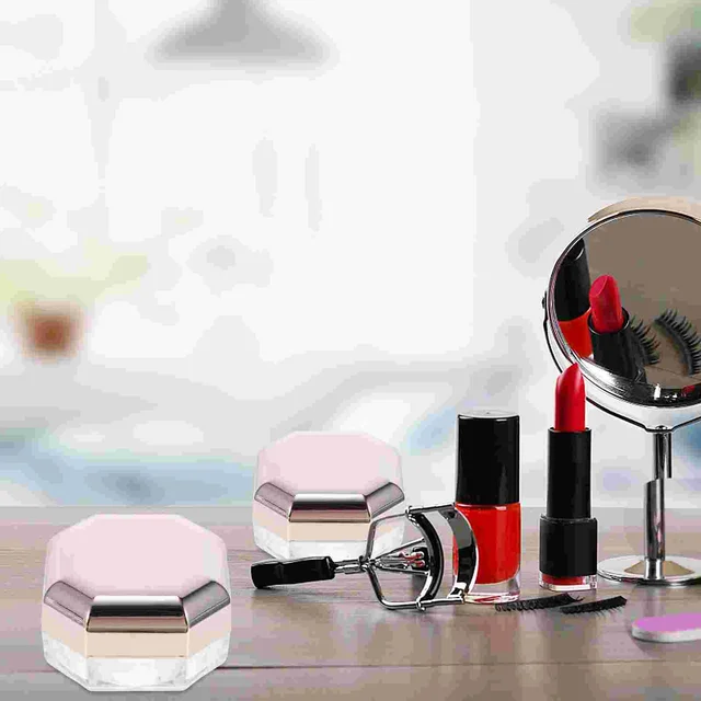 Portable and Stylish Octagonal Makeup Loose Powder Containers