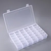 36 Compartments Plastic Craft Storage Box, Adjustable Compartment Jewelry Storage, Storage Box With Detachable Divider And Lid, 2