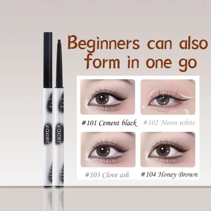 Liquid Eyeliner Eye Liner Gel Long-lasting Waterproof Sweat Resistant and Non-smudging Color Developing Student Novice Liquid Eyeliner Makeup