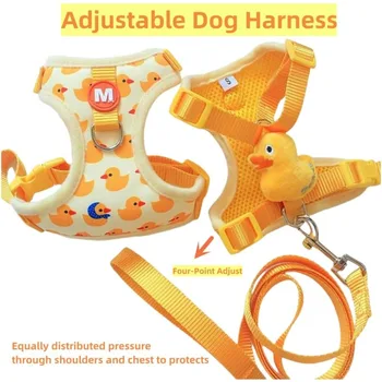 Adjustable Mesh Dog Harness Set (S) 1