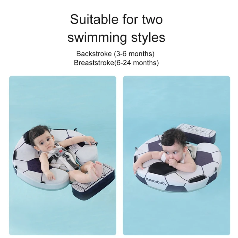Mambobaby Baby Float Lying Swimming Rings Infant Waist Swim Ring Toddler Swim Trainer Non-inflatable Buoy Pool Accessories Toys 6