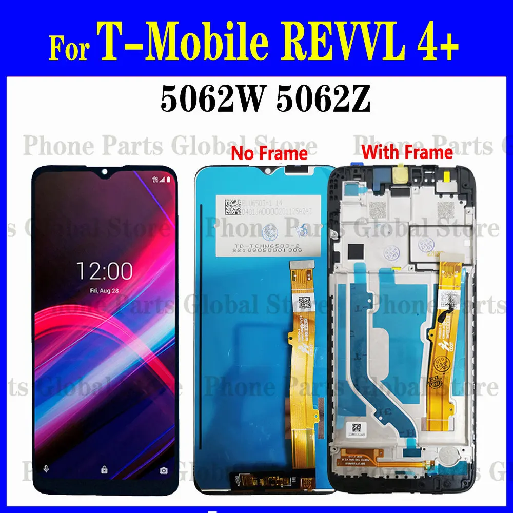 Display Da 6.52 "Per T-Mobile Revvl 4 + Lcd 4 Plus Con Cornice 5062W 5062Z Schermo Touch Panel Digitizer Sensor Assembly Sostituzione