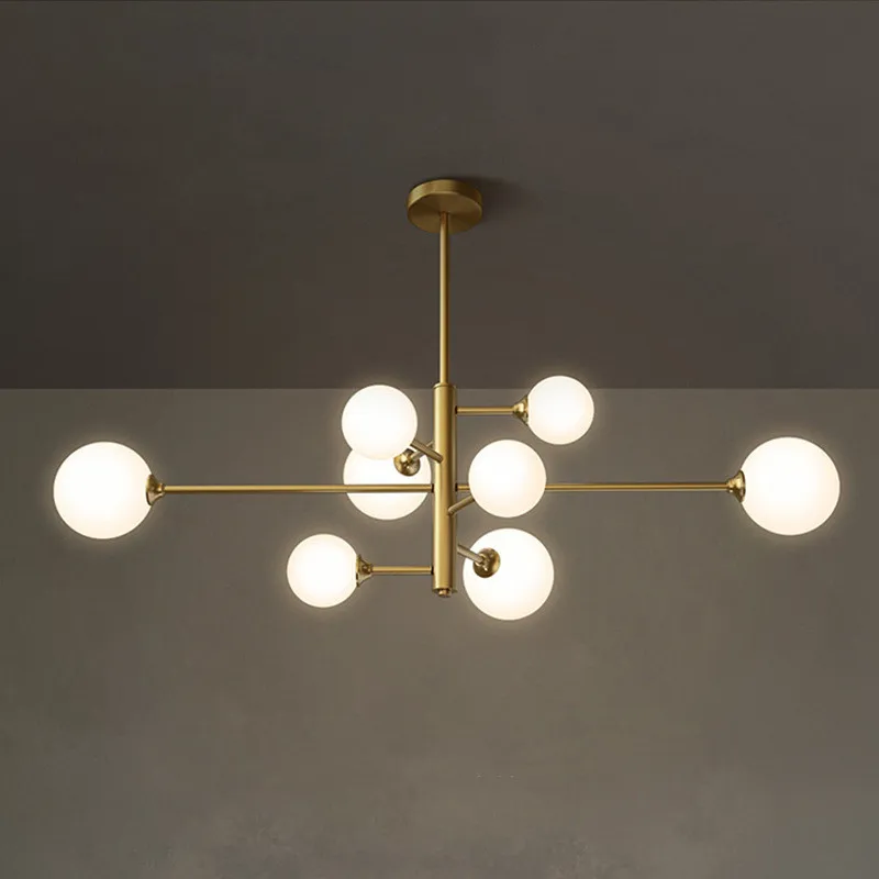 Modern glass ball LED ceiling chandelier black gold for bedroom living dining room table pendant lamp led chandelier,ceiling chandelier,led pendant light