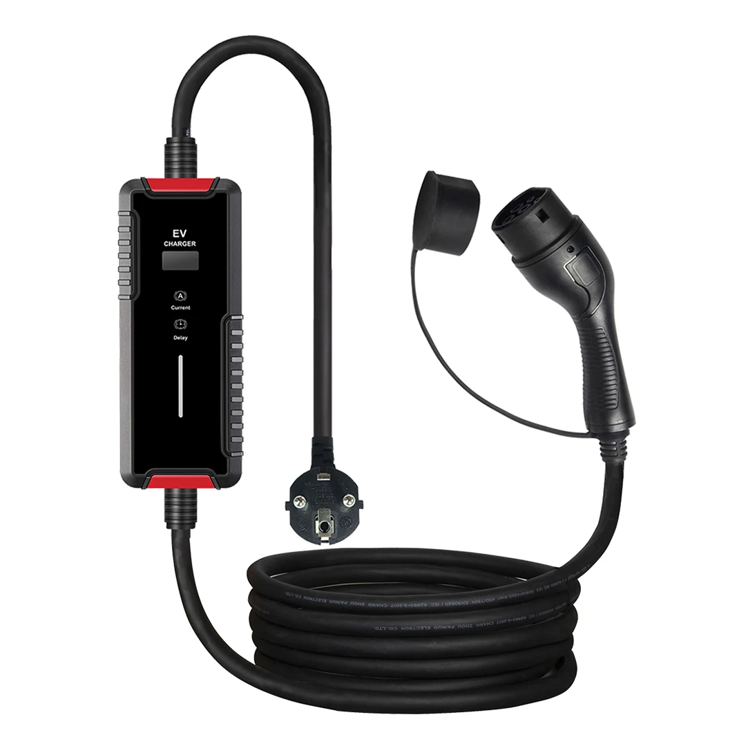 

Wholesale Price New Energy 7Kw 32A 35A 5M Cable Type 2 32A/7Kw Gbt European Standard 1 Phase Portable EV Car Charger