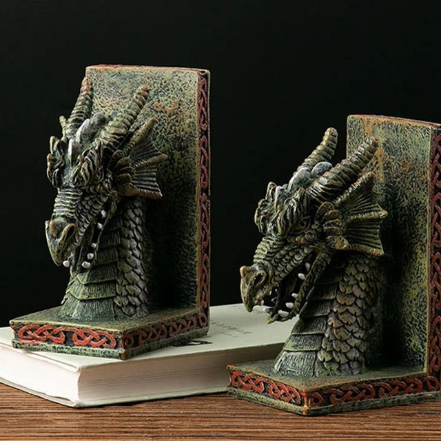 Dragon Bookends Creative Resin Desktop Dragon Slayer Ornaments For