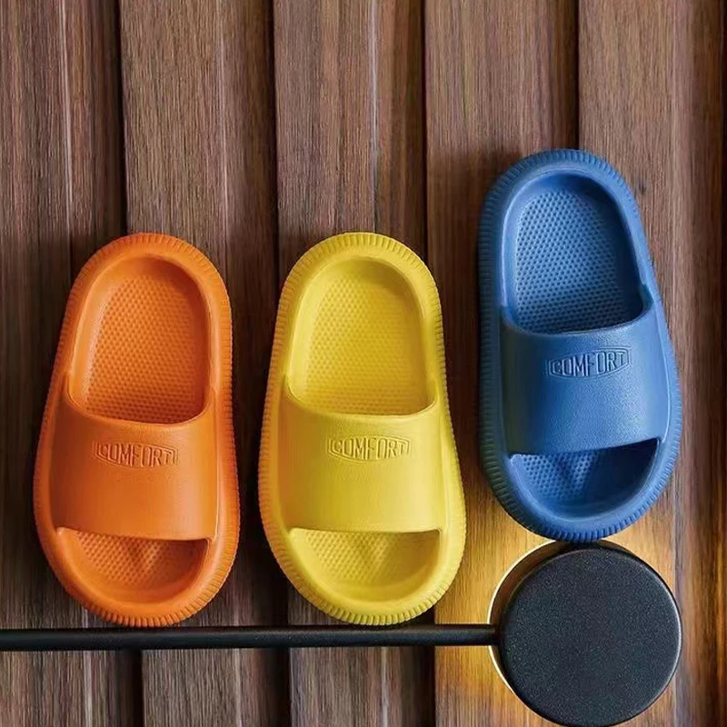 Children Bathroom Slippers Summer Solid Color Anti Slip Soft Sole Kid Slippers 4-10 Years Old Boys and Girls Cute Home Slippers Baby & Maternity