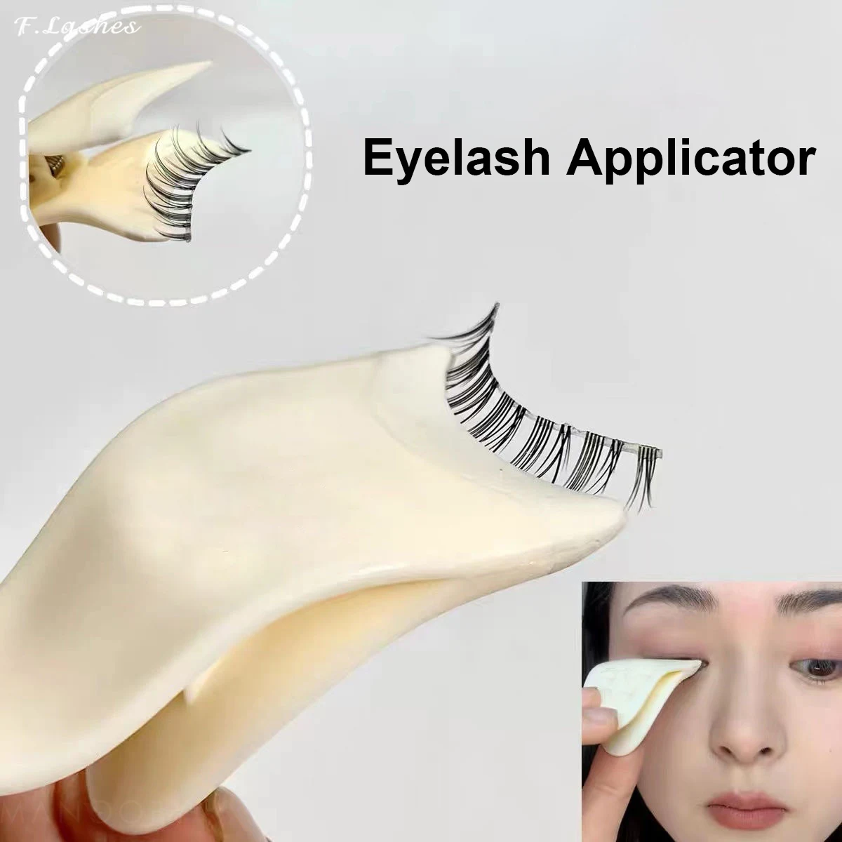 PasteFalseEyelashBeautyToolsFakeEyelashApplicatorTweezersMascaraEyelashesClipAids