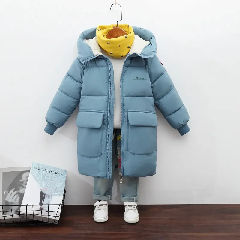 

New Boys Clothes Girls clothing Winter Coats Children Jackets Baby Thick Long parka Kids Warm Outerwear Hooded Snowsuit Overcoat