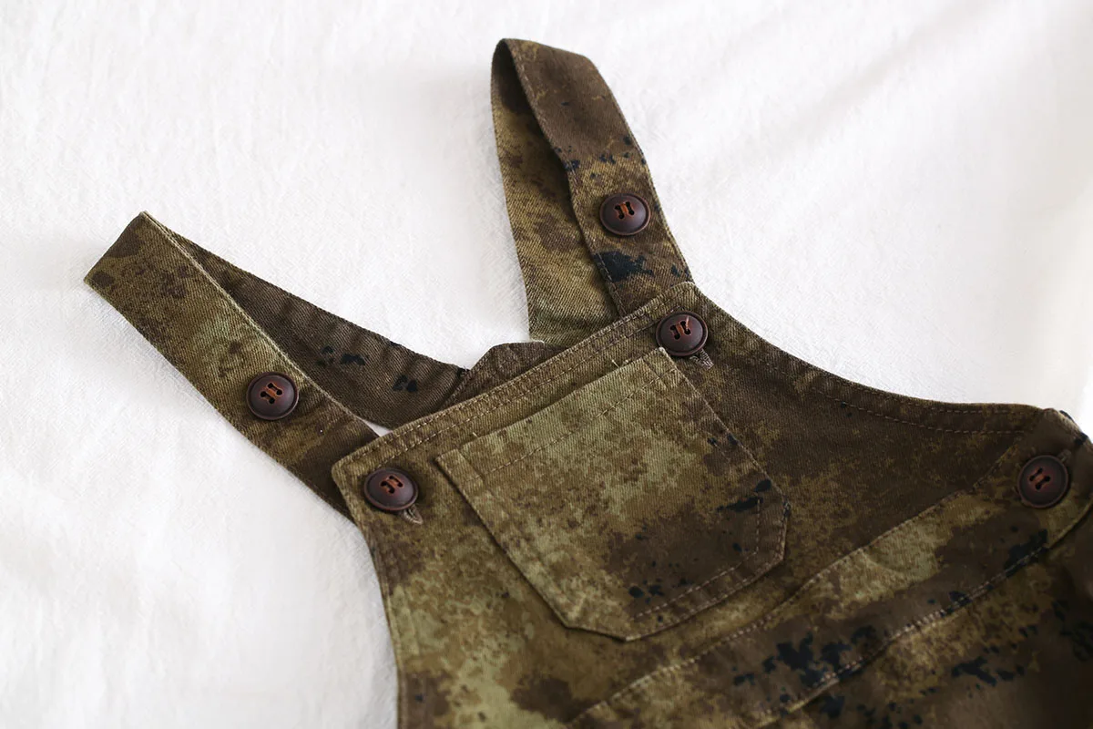 Kidscool Space Battle Fatigues Amy Green Cotton Canvas overalls