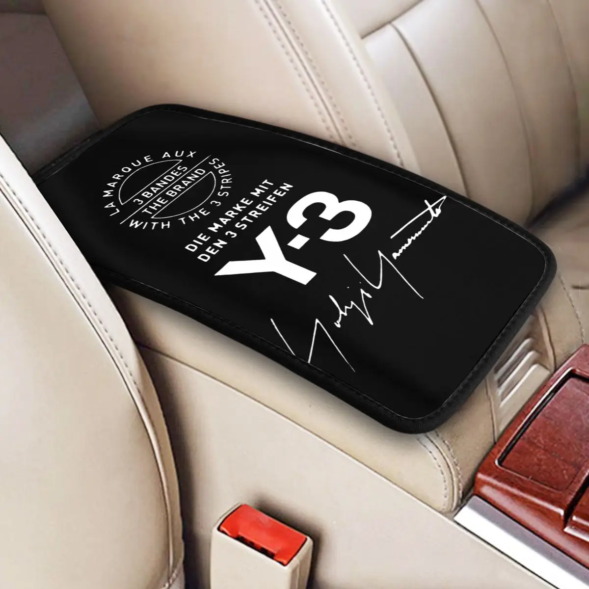 Y-3 Logo Center Cover Pad for Cars Yohji Yamamoto Car Decor Accessories Breathable Armrest Cover Mat - AliExpress Mobile