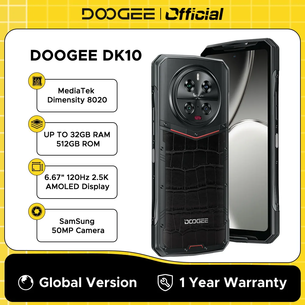 Global Version New Blackcro DOOGEE DK 10 Rugged Phone 5G Global Version New Blackcro DOOGEE DK 10 Rugged Phone 5G