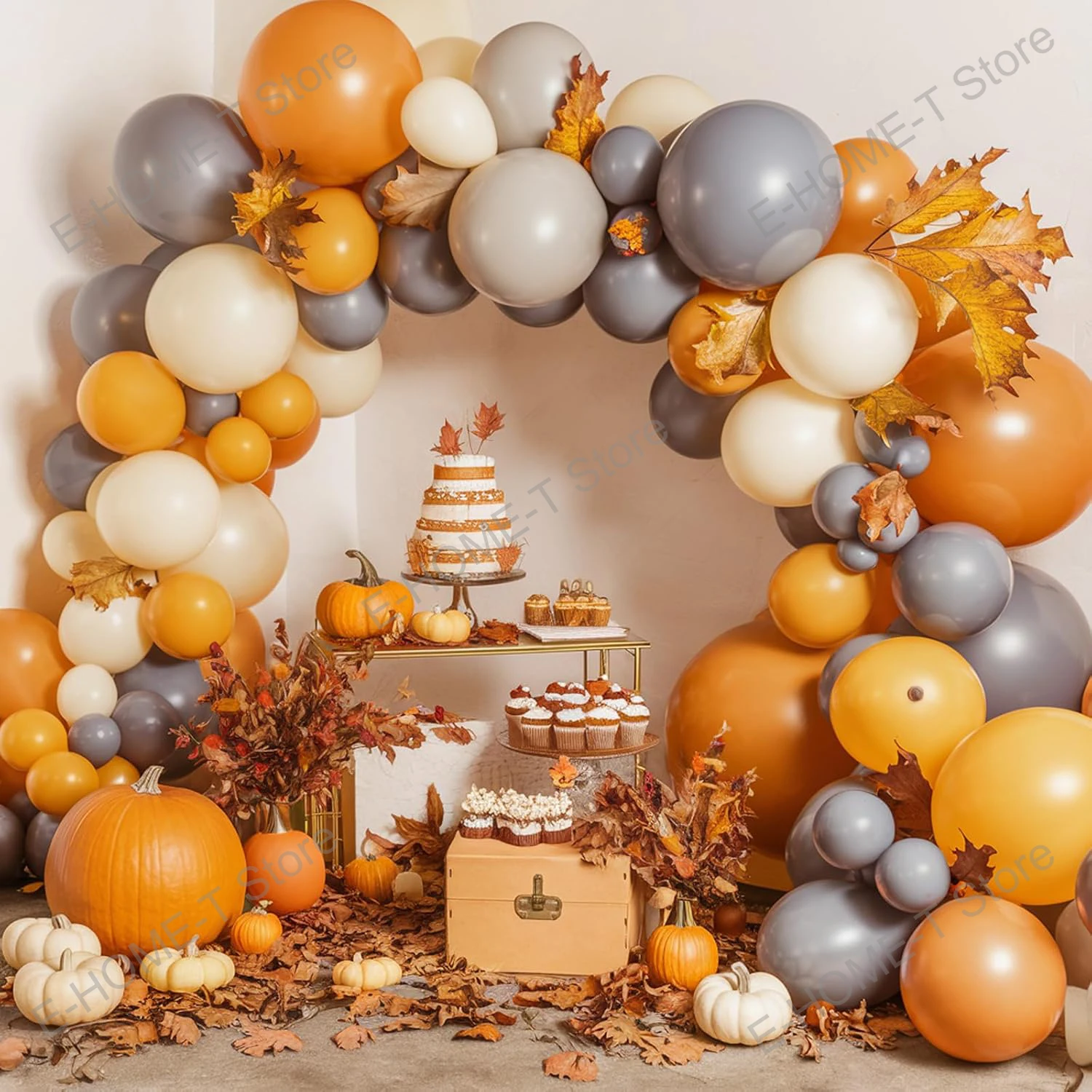 Orange & Blue Balloon Set - 60 Pcs 12 Inch Latex Balloons For Birthday, Graduation, Baby Shower