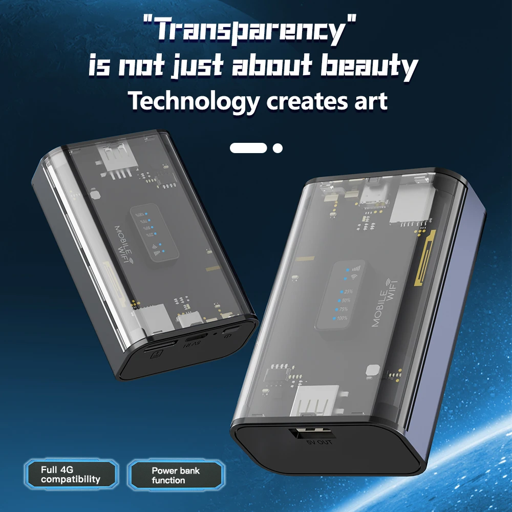 Kuwfi-roteador sem Fio Portátil 4g 150mbps Móvel Wi-fi ao ar Livre Viagem Hotspot 6000mah Battery Life Slot para Cartão Sim Porta Usb - Imagem 3
