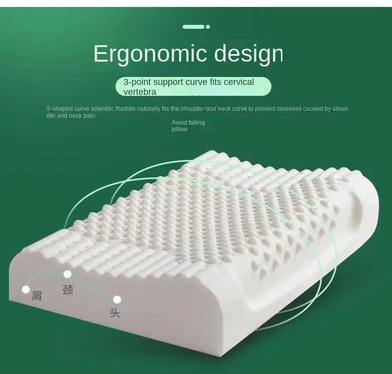 

Thailand Natural Latex Pillow Adult Pillow Core Massage Pillow Core Gift Children's Latex Pillow Manufacturer Wholesale