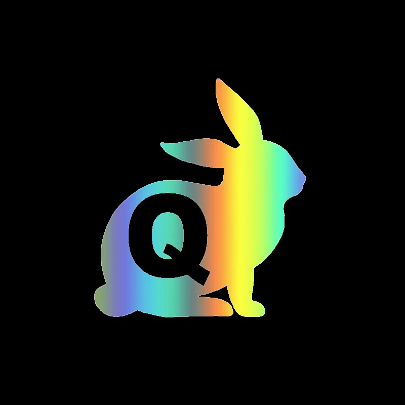 Z167# Car Sticker Cartoon Fun Rabbit Q Waterproof Vinyl