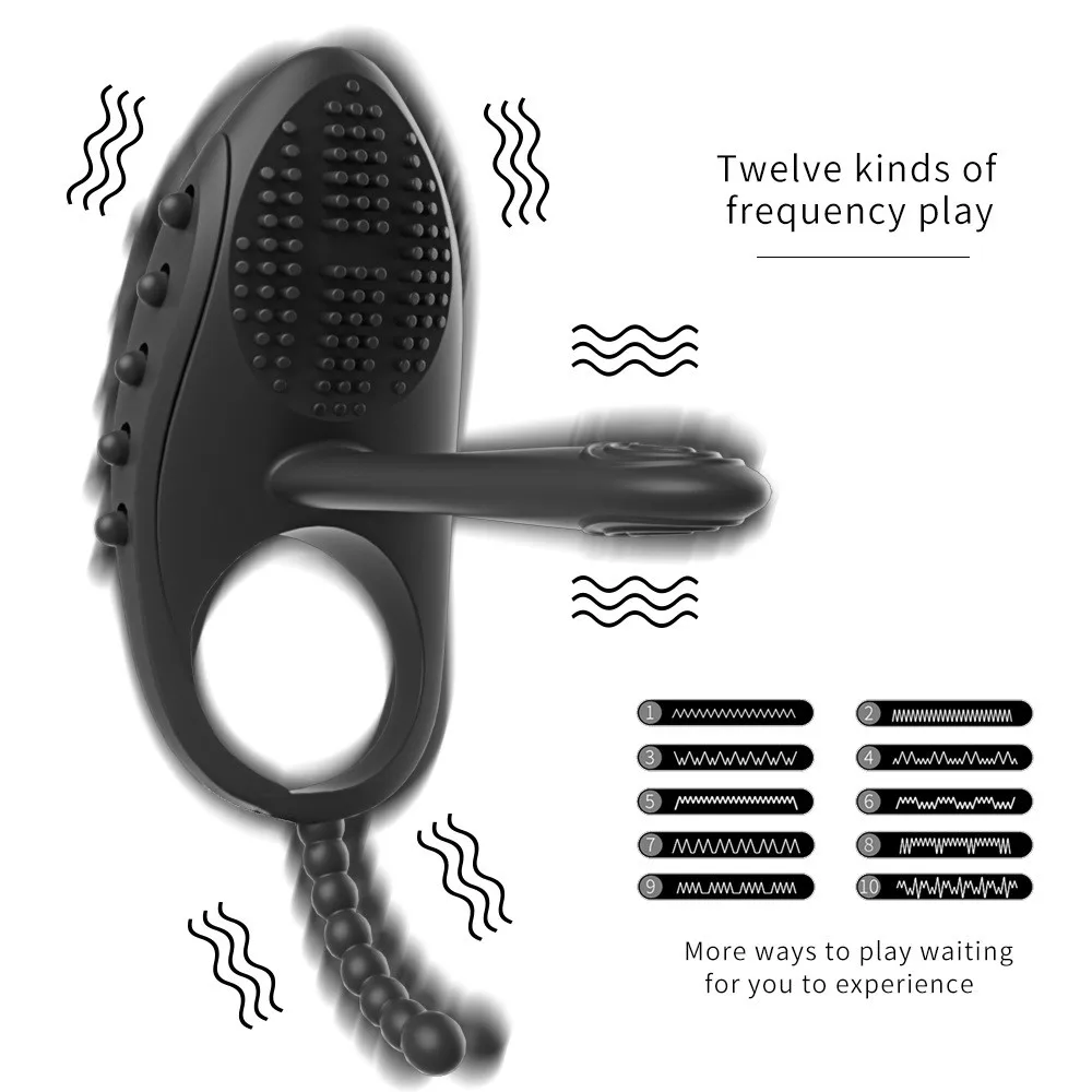 Penis Rings Size Adjustable Vibrating Cock Ring 3 Spot Stimulator Strapon Butt Anal Plug G Clit Penis Rings Size Adjustable Vibrating Cock Ring 3 Spot Stimulator Strapon Butt Anal Plug G Clit