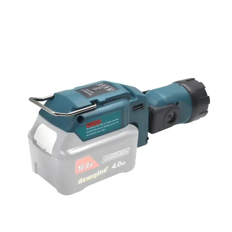 Portable LED Warning Light Spotlight Working Lamp USB Charger for Makita BL1021 BL1041 10.8V 12V Li-ion Battery