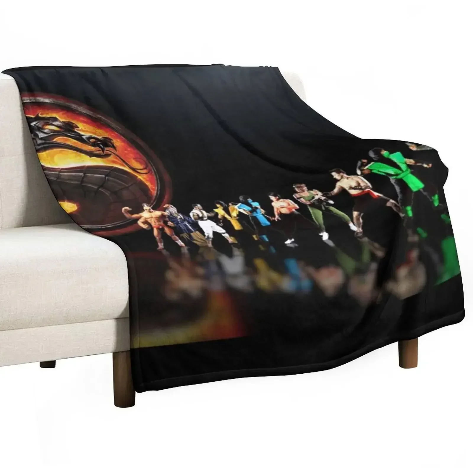 

Mortal Kombat pixel art Throw Blanket Furry Flannel Fabric for babies Blankets