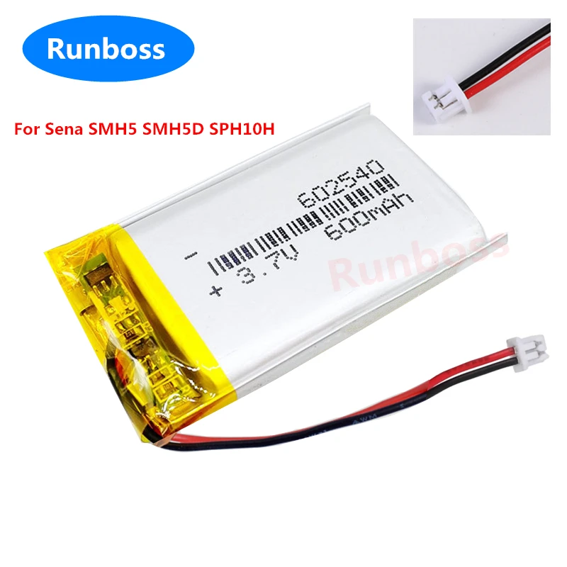 1-4Pcs Nuova Batteria Di Ricambio 3.7V 600Mah Per Sena Smh5 Smh5D Sph10H Auricolare Bluetooth Per Moto Interfono Per Casco