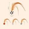 Cat Interactive Ball Toys Interactive Bouncy Ball with Feathers Cat Toys for Indoor Cats and Kittens 3