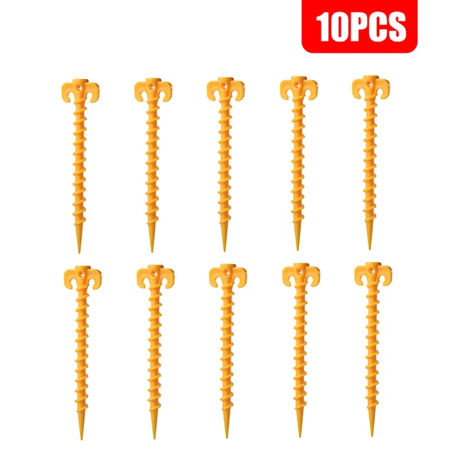 10Pcs Tentharingen Outdoor Ultralight Grond Nagels Stakes Pinnen Pins Nylon Schroef Nail Nagels Luifel Trip kit - AliExpress sport & Entertainment