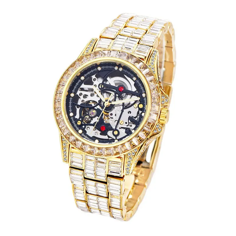 

Relogio Masculino Full Diamond Automatic Mechanical Watch Men's Fashion Luxury Brand Watch Waterproof Clock Montre Homme