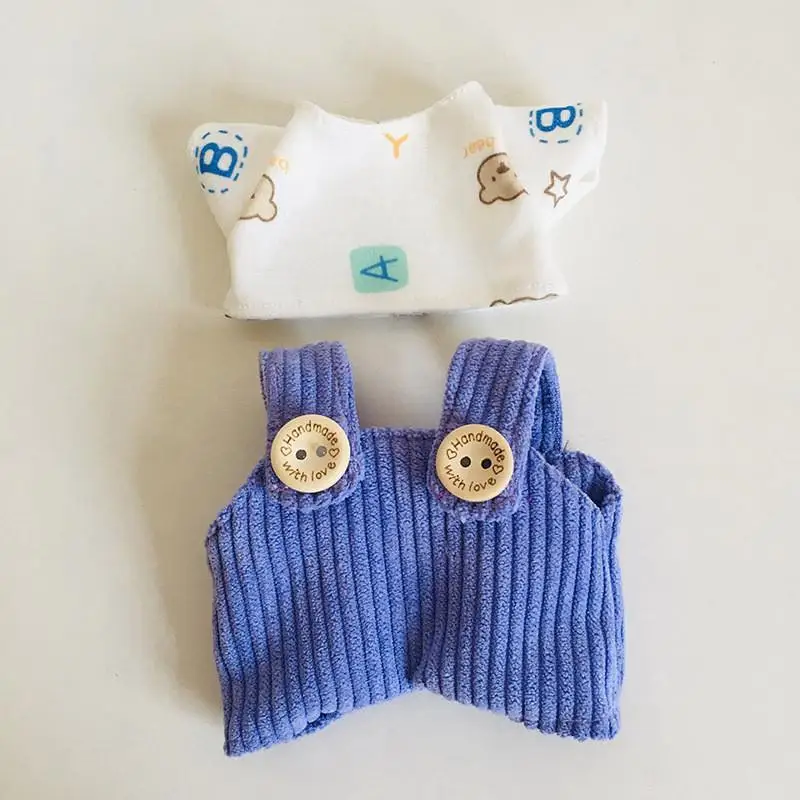 thumbnail image 1 of Mini ropa de peluche para muñecas, traje de 17cm, accesorios para muñecas, Kpop, Exo, Labubu, Idol, camiseta, monos con botones, 1 of 5